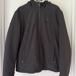Tommy Hilfiger Black Hooded Softshell Jacket